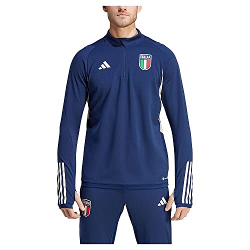 adidas FIGC TR Top Sweatshirt Homme : haut d'entraînement officiel de football italien