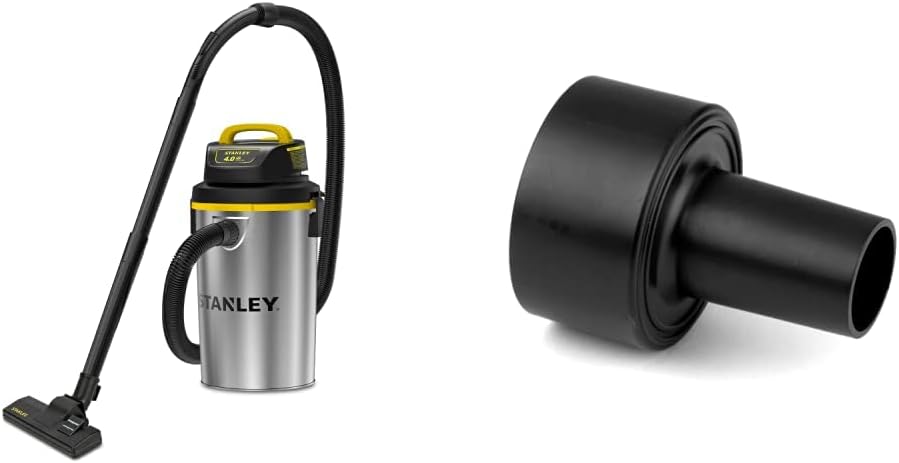 Stanley Wet/Dry Hanging Vacuum, 4.5 Gallon, 4 Horsepower, Stainless Steel Tank : Everything Else