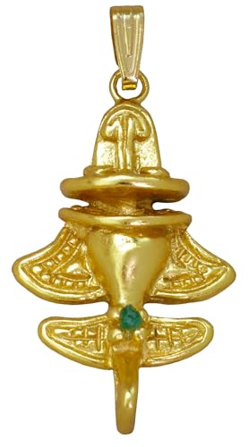 Image of Across The Puddle Colombian Emerald & Multi-Material Options | Quimbaya Flyer Pendant Necklace | Ancient Alien Golden Jets Collection