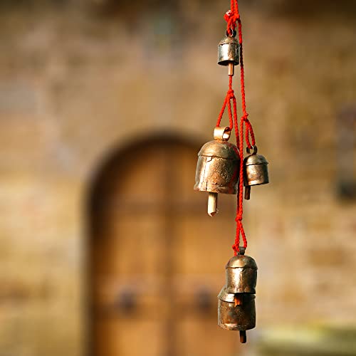 Handmade-Rustic-Bells-Wind-Chimes-30–5-Hanging-Bells-on-Rope-Brass-Coated-Iron-Bells-for-Door-Outdoor-Patio-Farmhouse-Decor-Christmas-Ornaments-Boho-Hanging-Bells-Vintage-Wind-Bell Handmade Rustic Bells Wind Chimes 30–5 Hanging Bells on Rope Brass Coated Iron Bells for Door Outdoor Patio Farmhouse Decor Christmas Ornaments Boho Hanging Bells Vintage Wind Bell
