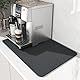 Abtropfmatte Geschirr, Super Saugfähige Kaffeematte 40*60 cm, Abtropfmatte Spüle Mit Rutschfester Gummirückseite, Selbsttrocknende Matte Für Geschirrständer Und Kaffeebar (Dunkelgrau, 40*60 cm)