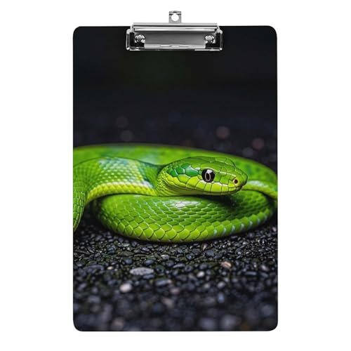 Porte-bloc acrylique A4 décoratif The Green Snake pour enseignant et bureau