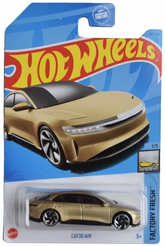 Hot Wheels Lucid Air, Factory Fresh 1/5 [Gold] miniatura 1