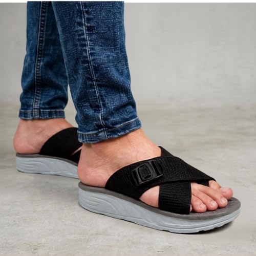 Image of mark Men's Orthopedic Soft Cushion Arch Support Cross Belt Chappals