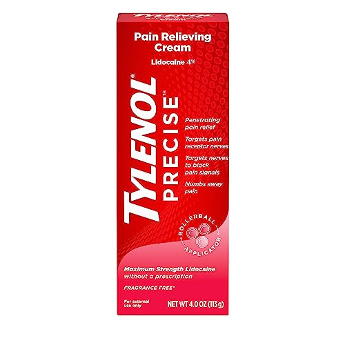 Image of Tylenol Maximum Strength 4% Lidocaine Pain Relieving Cream for Back, Knee & Joints - Penetrating, Fragrance Free, 4oz