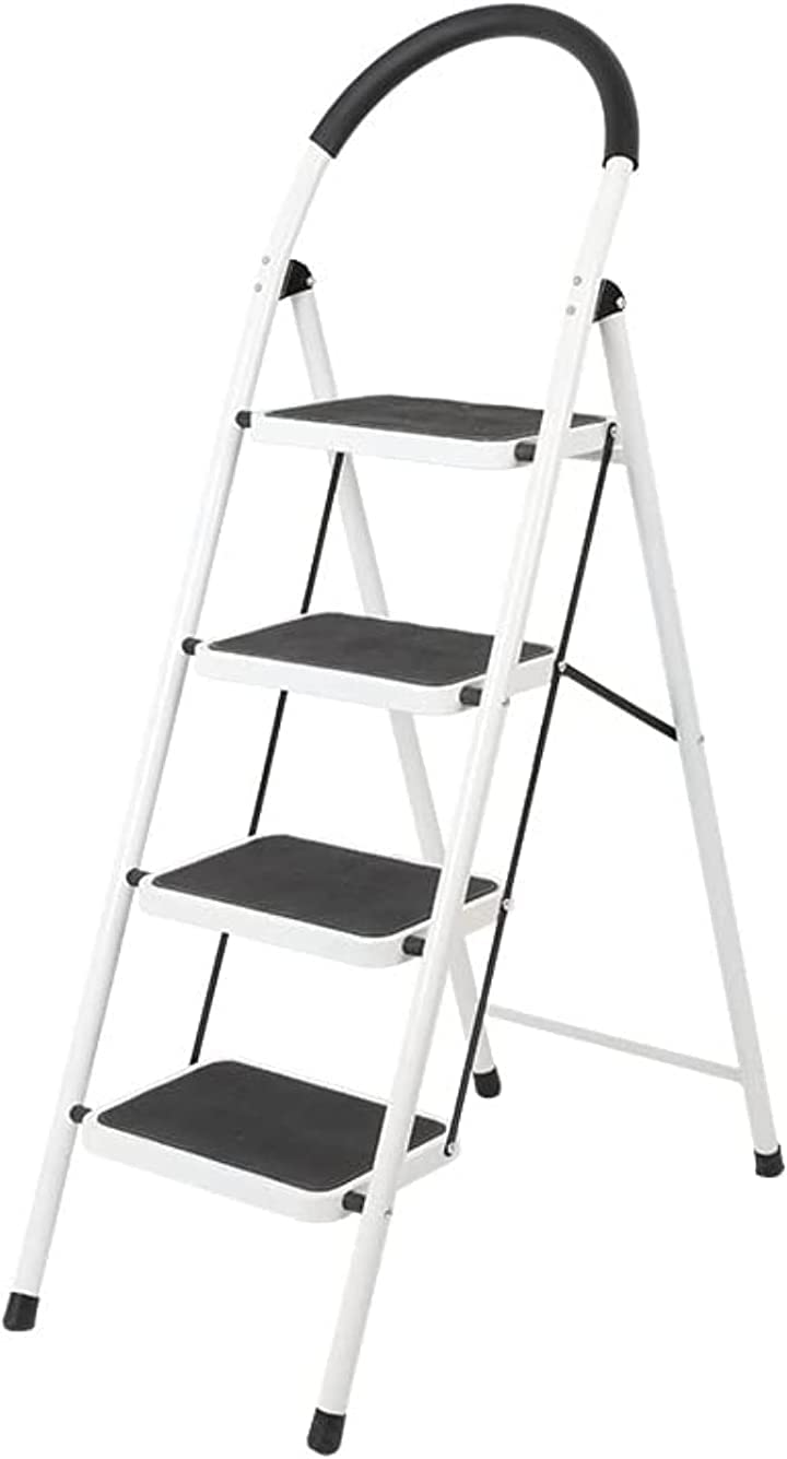 ECVV Folding Steps Ladder Domestic Light Stepladder Household Combination Multi-function Ladders Indoor Outdoor Home (4 Step)