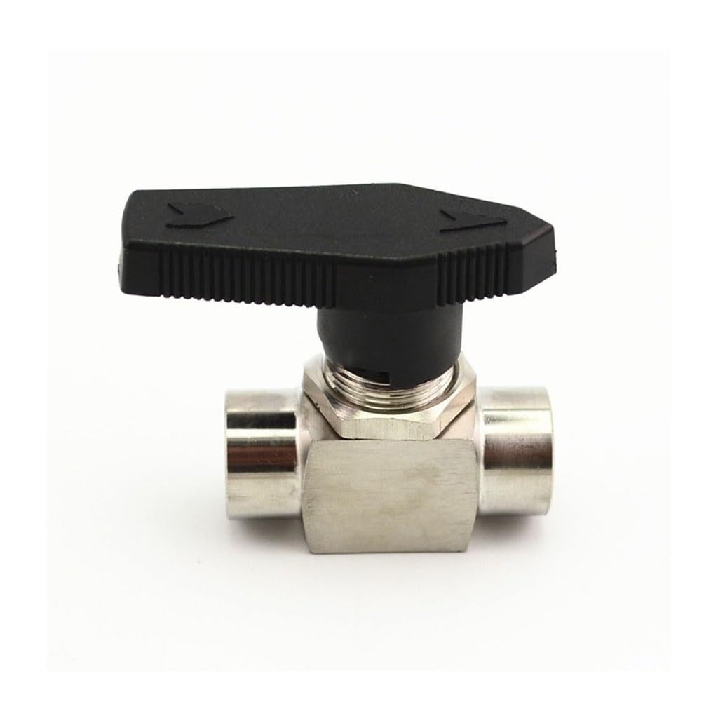 Válvula de aguja recta YUEKOPOU,Válvula de aguja d Stainless Steel Needle Valve, 1/8'' 1/4'' 1/2'' Female SS Valve for Water Gas Oil(1/2")