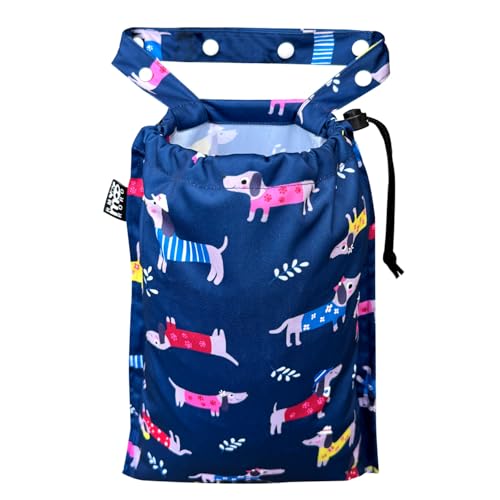 Image of Cute Hanging Car Trash Garbage Bag 100% Leakproof Waterproof Multipurpose for Car Back Front Seat Console with Hanging Strap (Cute Dogs)