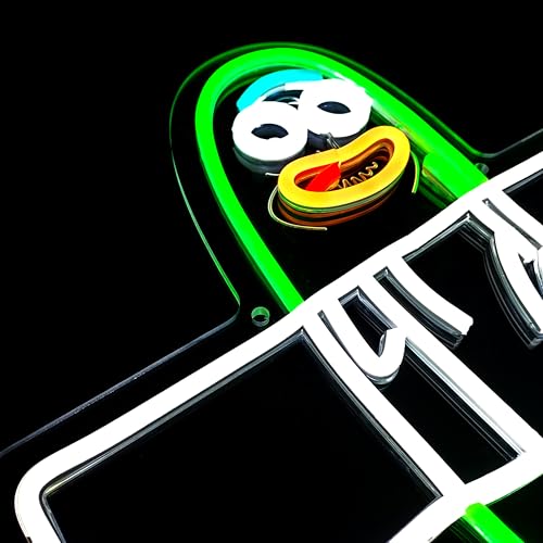 Image of Pickle Neon Sign Anime Rick LED Neon Lights for Wall Decor USB-Powered LED Sign Anime Decor for Man Cave, Bedroom, Game Room, Pickle Party
