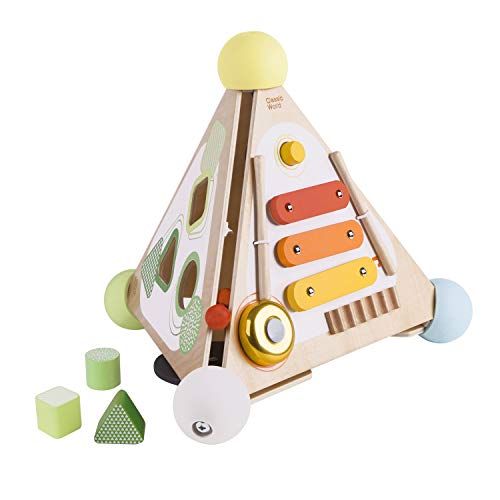 Image of Classic World Wooden Educational Pyramid Activity Box with Shape Sorter | for Boys and Girls 2 Years + | Multifunctional Educational Activity Centre