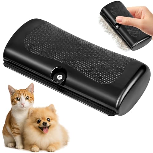 ELYCO Fellwunder Bürste Hund, Hundebürste für Hunde und Katzen, Deshedding Bürste mit Zahnprofil-Design, Haarentfernungsbürste für kurz- und Langhaarkatzen, Einfache Reinigung
