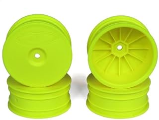 DE Racing SB4L4Y Speedline Buggy Wheels, Yellow for Losi 22-4 and Tekno EB410