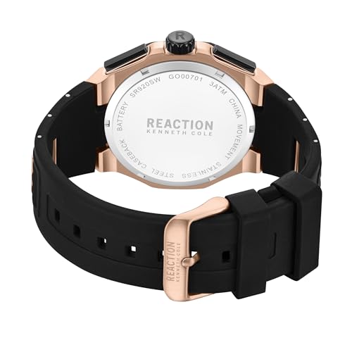 Image of Kenneth Cole Reaction Black Dial Chronograph Watch for Men - KRWGO0070103