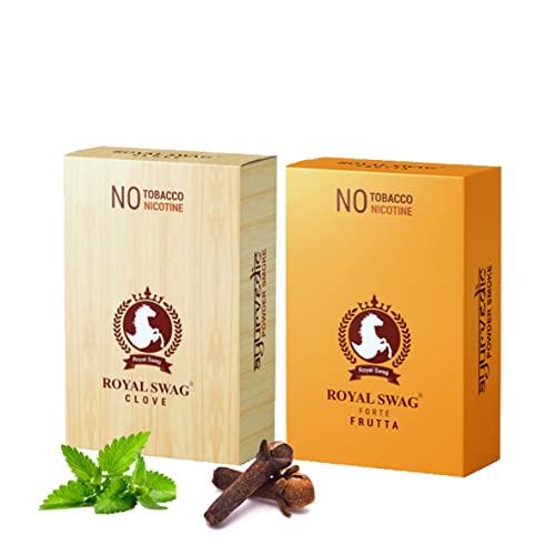 Image of ROYAL SWAG Ayurvedic Herbal Cigarettes 100% Tobacco Free 100% Nicotine Free Cigarettes Frutta, Clove Flavoured | Smoking Cessation(Pack Of 20)