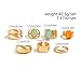 cotwdi Chunky Gold Rings for Women Non Tarnish Gemstone Rings Set Adjustable Thick Statement Ring Stackable Ring for Women Trendy Fashion Gold Jewelry (Style8-Blue Gemstone 7Pcs)