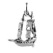 TheCharmWorks Sterling-Silber Piratenschiff Charmanhänger | Sterling Silver Pirate Ship Charm