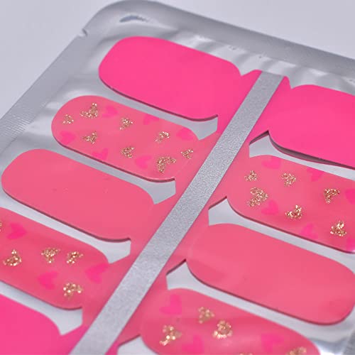 Bornbeauty Rose Flower Nail Polish Strips 3 Sheets Waterproof Adhesive Glitter Press On Nails Stickers Pink For Women Diy Manicure Decoration #TOP6