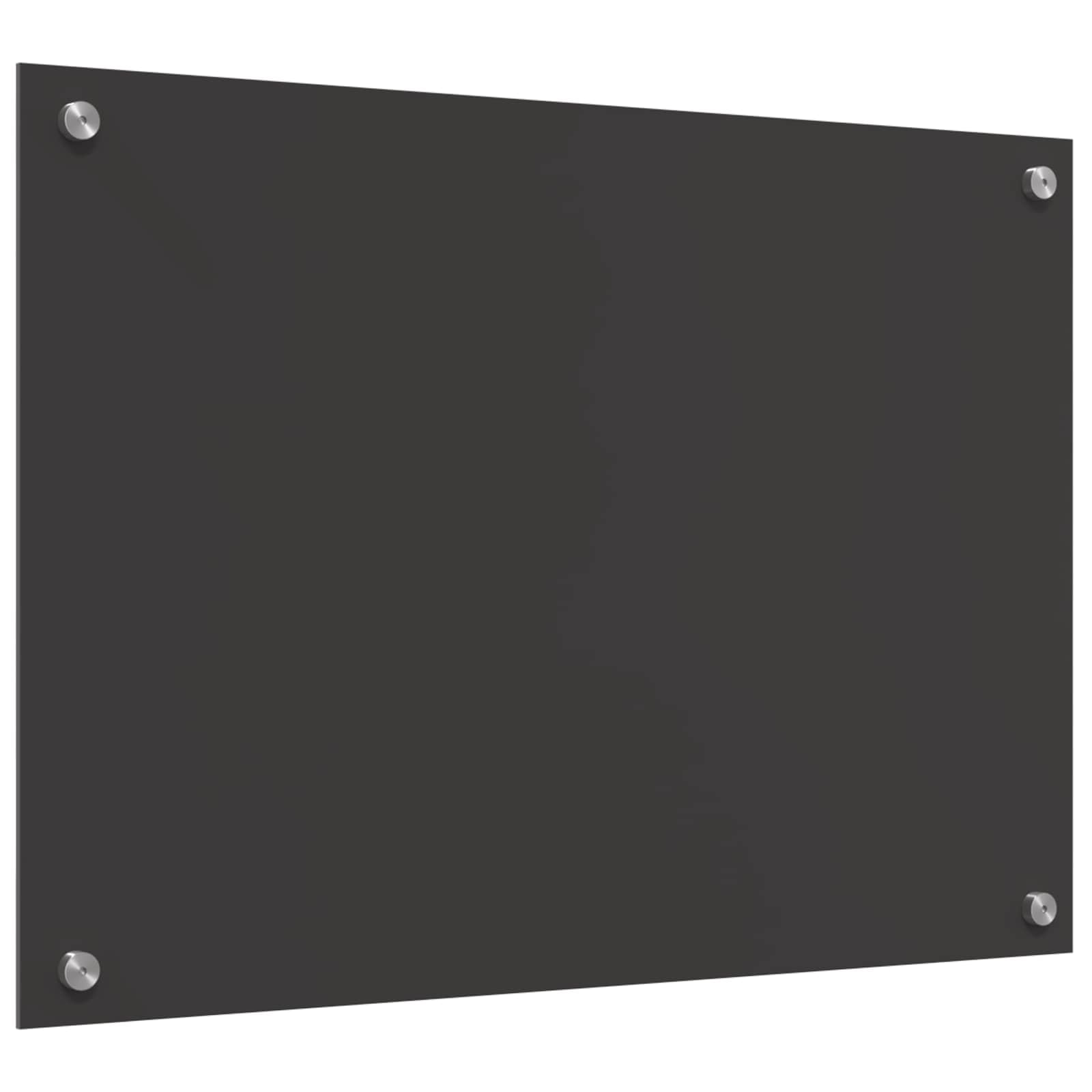 Crédence de Cuisine Gris foncé 70x50 cm Verre Trempé pour Mur