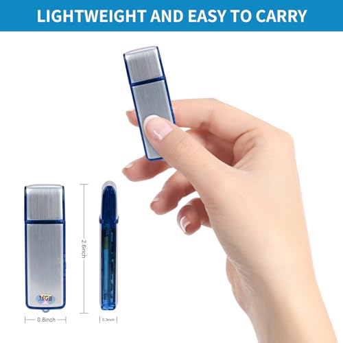 16G Mini Digital Voice Recorder – Podazz Sound Actived 90 Stunden Kapazität USB wiederaufladbar Metallgehäuse Sound Recorder für Vorlesungen Meetings (blau)