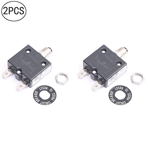 DEVMO 2PCS 125/250V AC 20 Amp Circuit Thermal Breaker Thermal Protector for Generator
