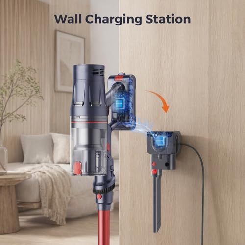 Image of INTETURE Cordless Vacuum Cleaner 650W /55Kpa,70 Mins Cordless Vacuum, Self-Standing Upright Stick Vacuum Cleaner with Wall Mount Charging, Touch Screen, Vacuums for Carpet Hard Floor Pet Hair, Standard