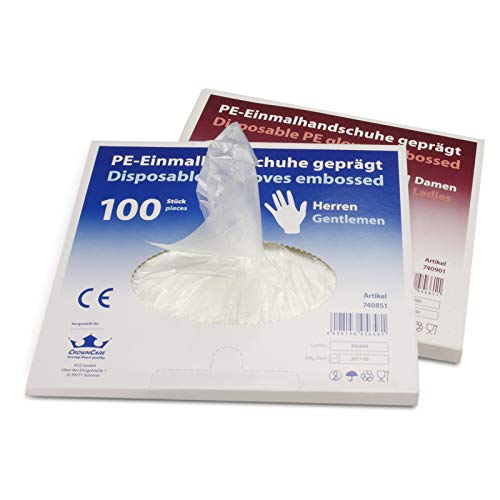 diesel handschuhe herren Pro DP 10x 100 PE Einweghandschuhe Einmal Plastikhandschuhe LDPE Einweg Dieselhandschuhe transparent für Friseur Kosmetik Tankstelle Lebensmittelhandel usw. bei Günstiger Preis kyabe Milord Komfort Fahrrad Korb Size:S: 49cm