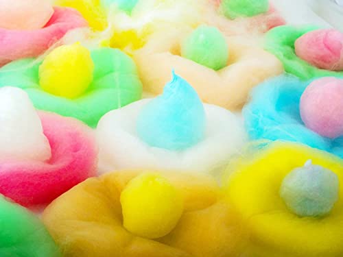 Hopser Food Fun Zucker für Zuckerwatte (Set 1 Erdbeer, Vanille, Kaugummi + 50 Stäbe, 3x230 Gramm / 50 Stäbe) – Bild 4