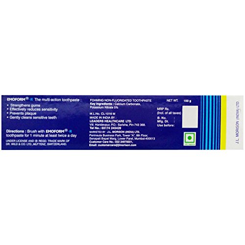 Emoform Oral Care Toothpaste - Regular, 150G Carton