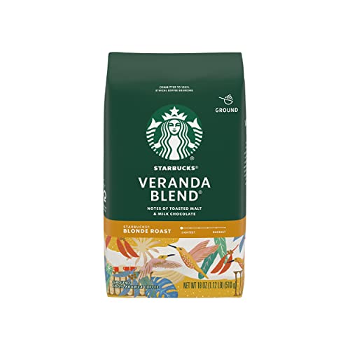 starbucks expresso grounds - Starbucks Blonde Roast Ground Coffee — Veranda Blend — 100% Arabica — 1 bag (18 oz.)