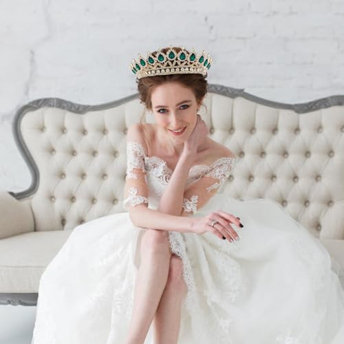 Tiara de novia y pendientes Hemobllo conjunto para regalo de bodas 5