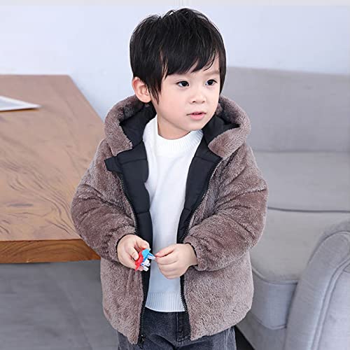 Toddler Boys Girls Winter Coat Ears Hooded With Pocket Jacket 2 𝐒ided Wear Thicken Kids Girls Jacket Clothes2