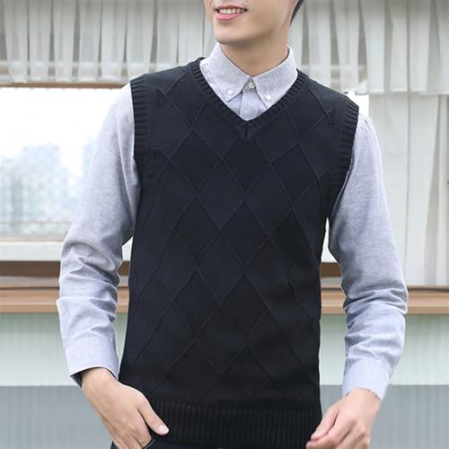 Dcvmvmn 2024 Winter Men's Sweater Vest V Neck Fashion Slim Vest Sleeveless Warm Large Size Vest2