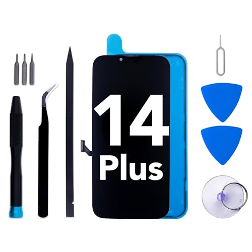 for iPhone 14 Plus Screen Replacement kit 6.7 LCD Display 3D Touch Digitizer Assembly with Frame Adhesive and Repair Tools Compatible with A2632/A2885/A2888/A2887/A2886