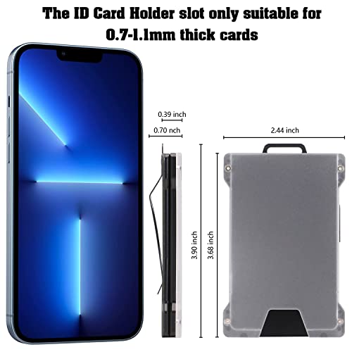 ID Holder Minimalist Wallet – Slim Wallet Credit Card Holder – Aluminum Metal Wallet with Money Clip – Elegant and Modern RFID Wallet for Office, Everyday Use, Army Green2