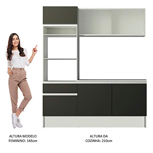 Cozinha Compacta Madesa Topazio com Balcão e Tampo