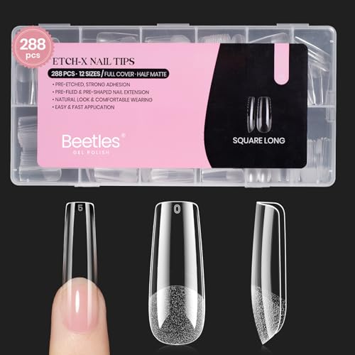 Beetles Gel Nail Tips Long Square
