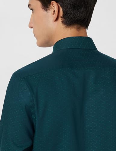 Image of Arrow Men Slim fit Cotton Self-Design Long Sleeves Spread Collar Shirt