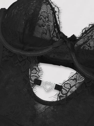 Image of Foxiny Sexy Lingerie Set 3 Piece Women Corset Bodysuit