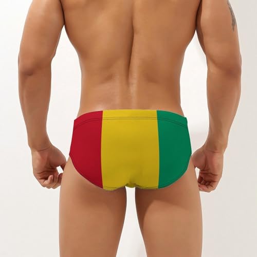 The Republic of Guinea Flag Men's Swimsuit Bikini Briefs Swim Underwear Stretchy Swimwear3