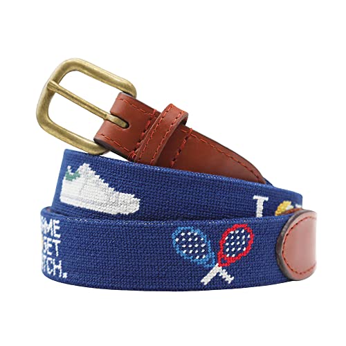 Smathers & Branson Tennis Life Needlepoint Belt