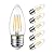 LVWIT B11 LED Filament Bulb E26 Candelabra Base 4.5W(60W Equivalent), Dimmable 2700K Warm White Chandelier Decorative Candle Light Bulb (6-Pack)