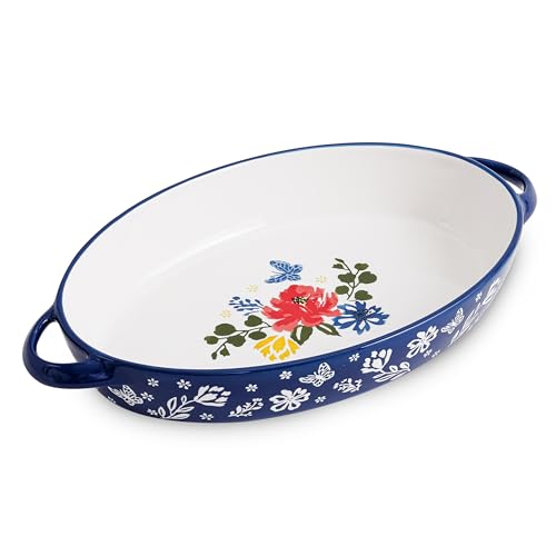 Wisenvoy Baking Dish Casserole Dish Ceramic Au Gratin Baking Dish Lasagna Pan Oval Casserole Dishes for Oven