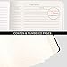RETTACY Lined Journal Notebook - A5 Note Book Hardcover Notepad 192 Numbered Pages for Writing,100gsm Lined Paper, Leather Hardcover, for Women Men Work Office School,14.5 x 21cm - Black
