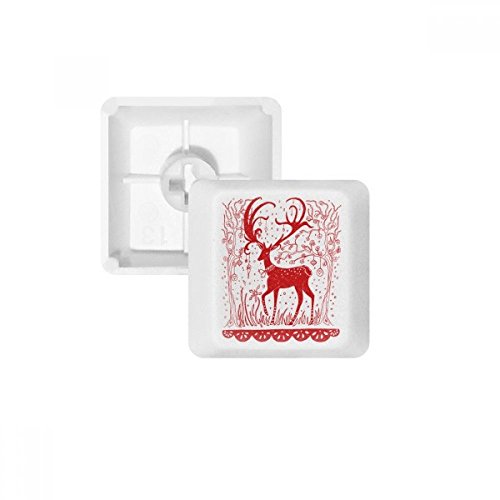 Keycap PBT Cerf Rouge OEM R4 pour remplacer et embellir une touche de clavier mécanique