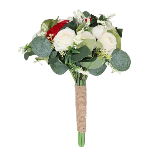 Lepacat Flores Artificiales,Flor Falsa Seda Ramo Artificiales Plantas,Novia para Ramos de Boda Decoración para para Boda Hogar Oficina Fiesta Arreglo Floral Jardín Centros de Mesa 24 x 27 cm