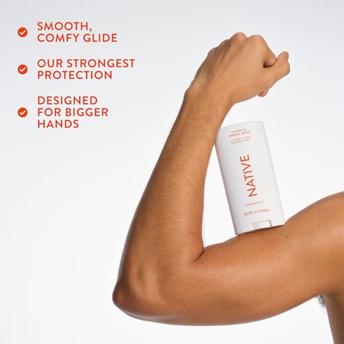 Native Aluminum Free Deodorant, Citrus & Herbal Musk, Large Size Stick, 72 Hour Odor Control, for Women & Men, Contains Naturally Derived Ingredients, 3.1 oz - image 7