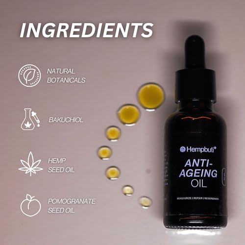 Image of Anti-Ageing Oil 30 ml | Hydrates & Plumps skin I Controls Wrinkle & Hyper Pigmentation | Fades Age Spots | With Natural Collagen Boost | Exfoliating | With Bakuchi Oil | 100% Plant Based