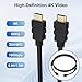 TERUNSOUl High-Speed HDMI Cable, A Male to A Male, 18Gbps, 4K@60Hz, 5.9 Feet, Black for Television、Personal Computer