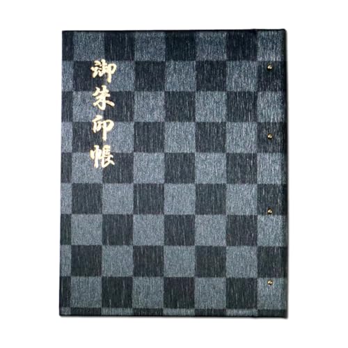御朱印ホルダー 書き置き用 ポケット 標準サイズ 書置き 御朱印帳 ご朱印 ファイル (カバーなし, 市松(墨色))