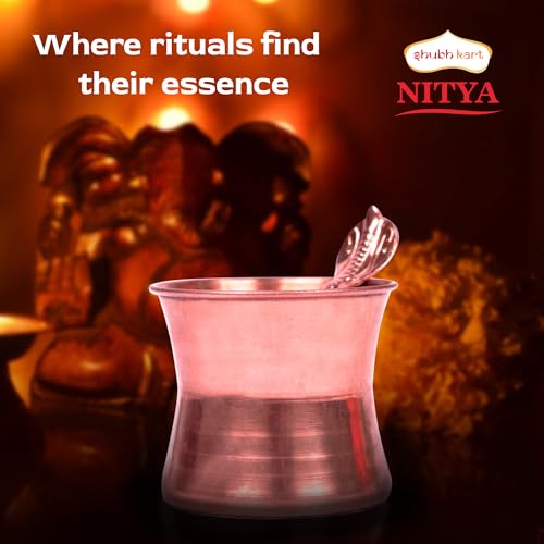 Shubhkart Nitya Copper Panchpatra & Spoon Set – 50g thumbnail 11